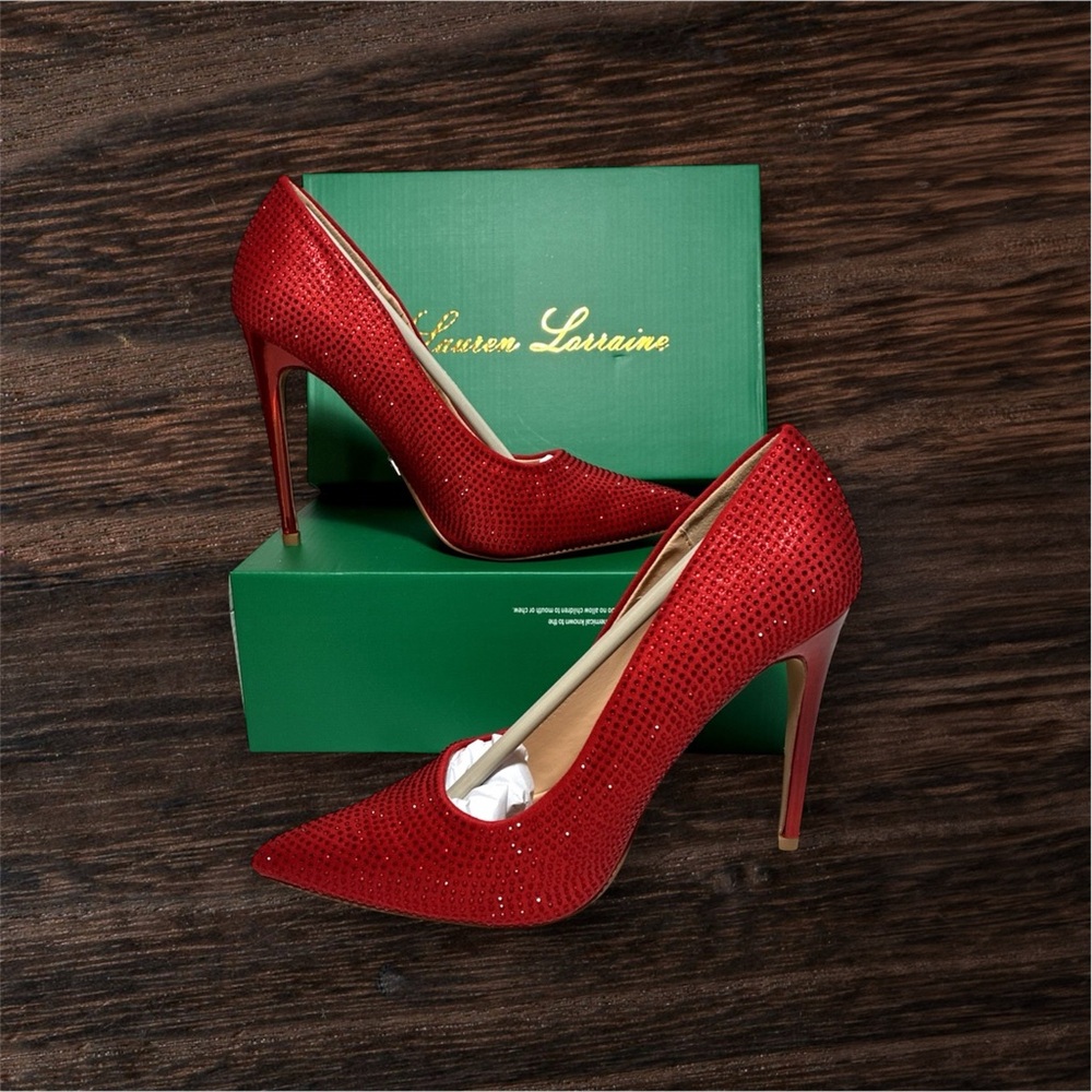 Lauren Lorraine Sparkling Red Heels